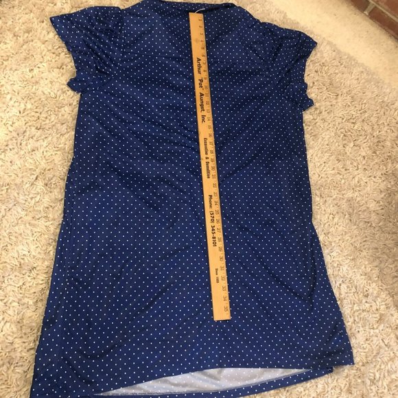 Bridge Gate Polyester Nightgown Sz B8 Blue w/Poka Dots Grandmacore - Picture 7 of 7